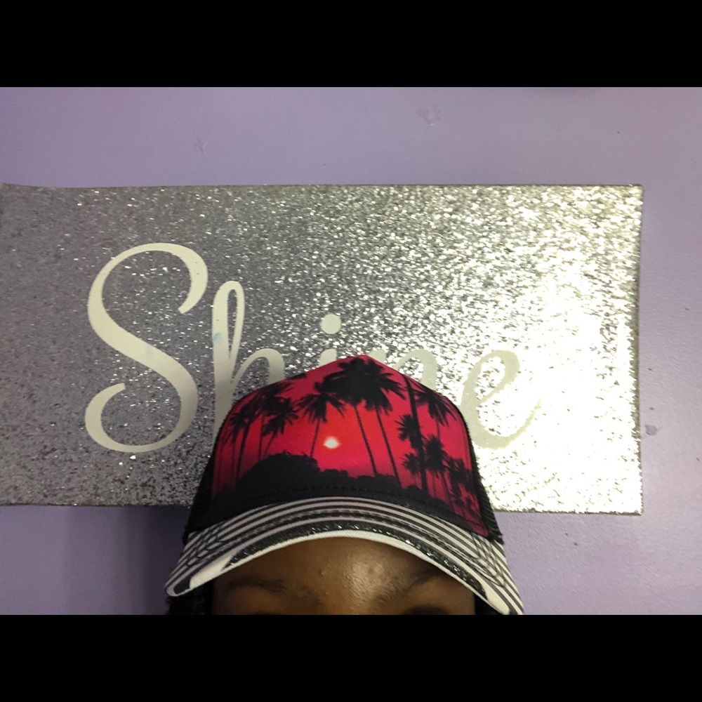 Palm tree sunset hat